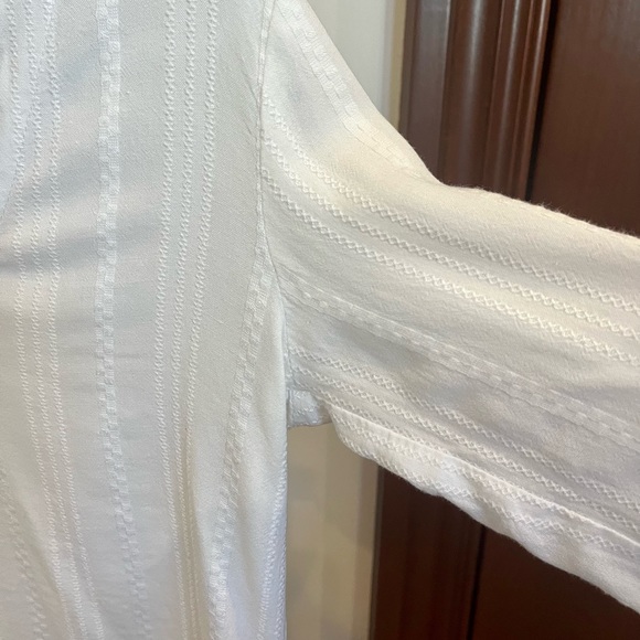 Tropik Swimwear White Linen V-Neck Coverup Dress - Picture 4 of 4